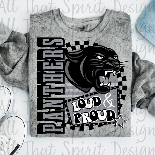 Loud and Proud Black and Gray Panthers