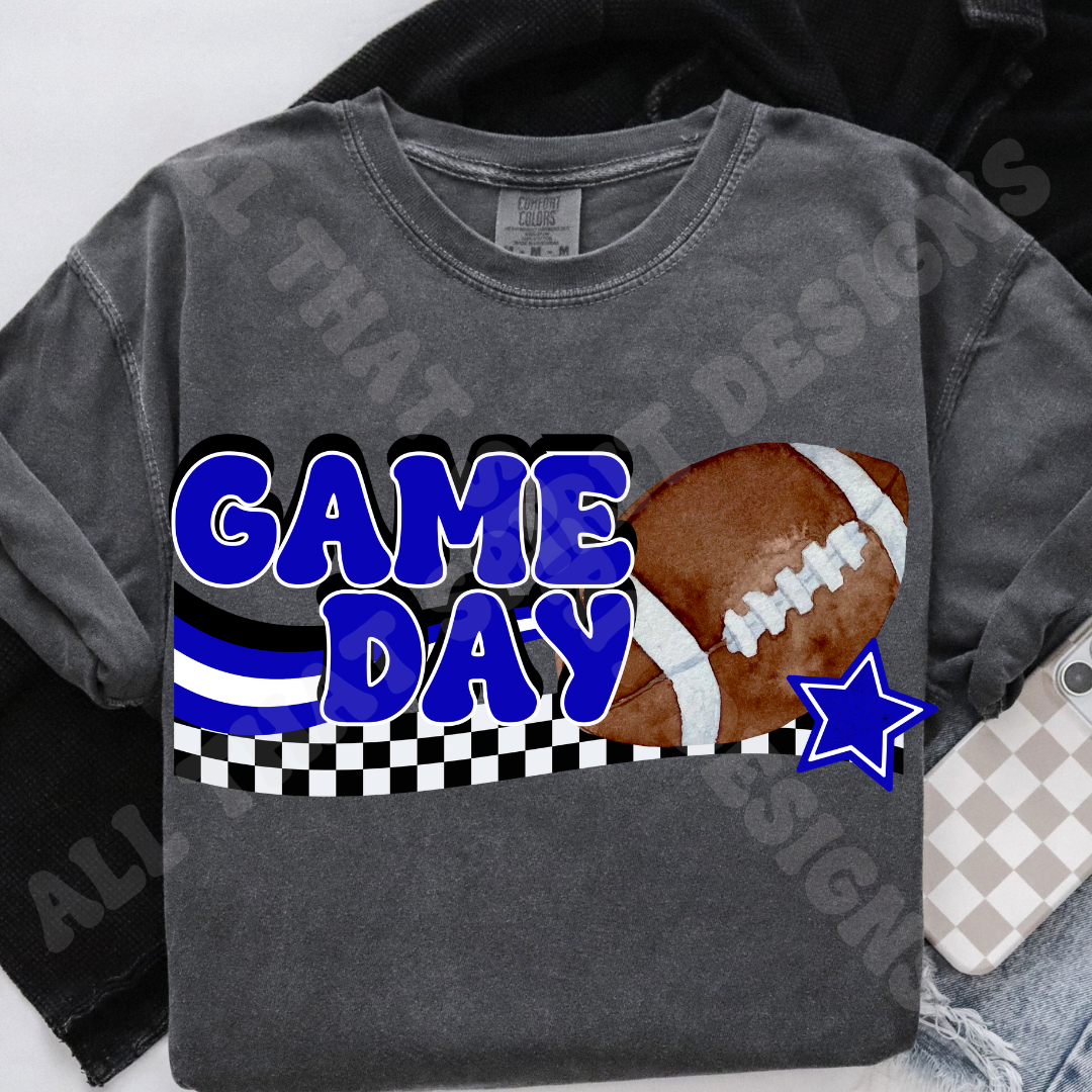 Blue Game Day Football