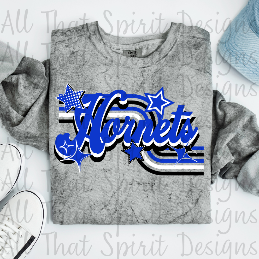 Retro Hornets Blue White Black